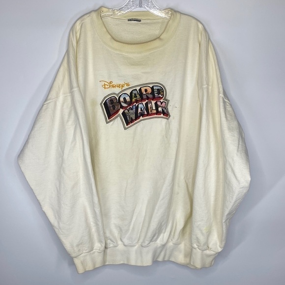 Vintage Micky Inc Disney Board Walk Crewneck Embroidered Sweatshirt (Flawed) - Picture 1 of 6